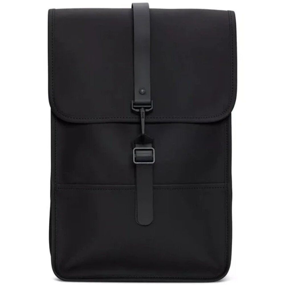NEW Rains Waterproof Rucksack RFID Minimalist Backpack Unisex NWT Black ⭐️⭐️⭐️⭐️
